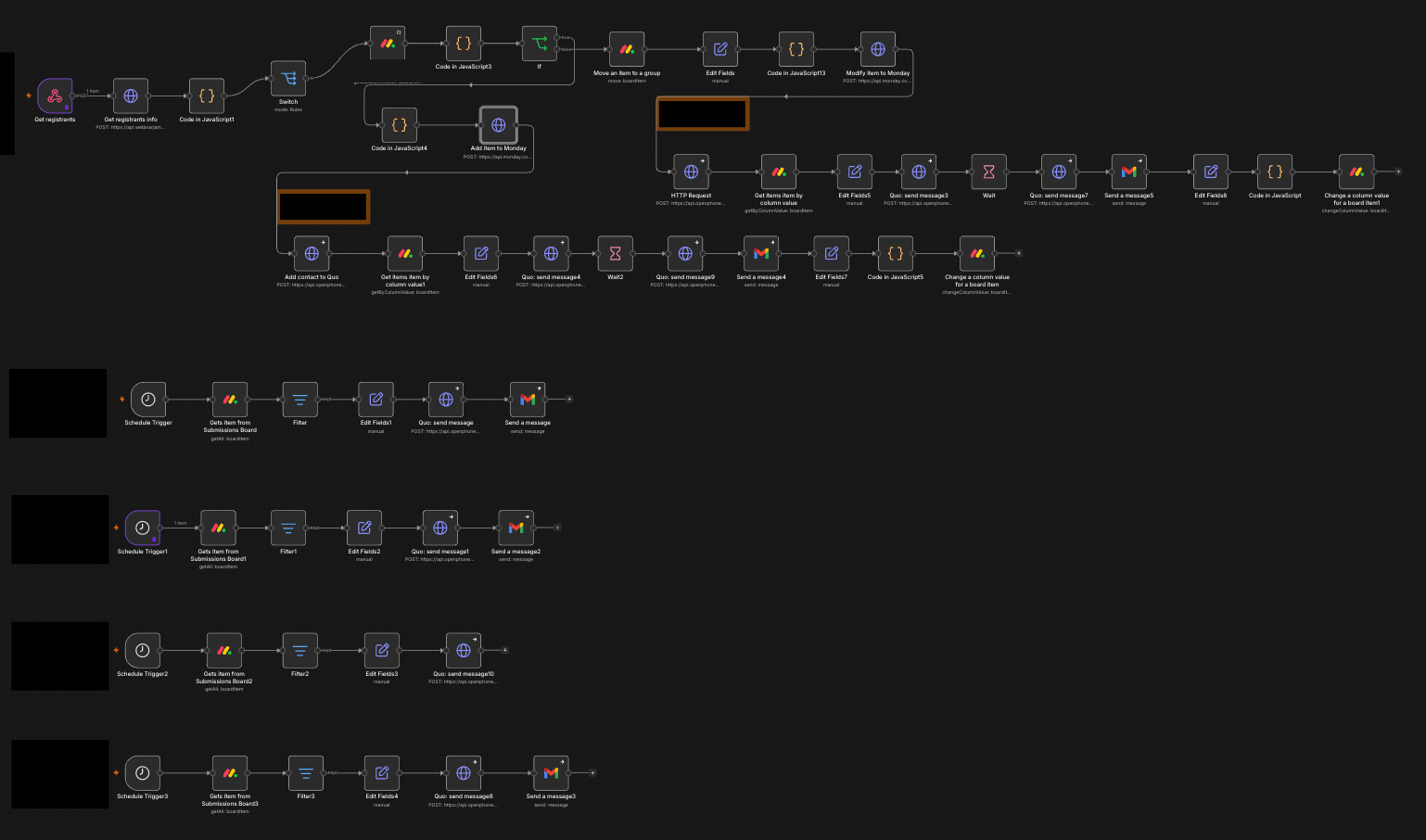 Registration, board sync and the reminder ladder